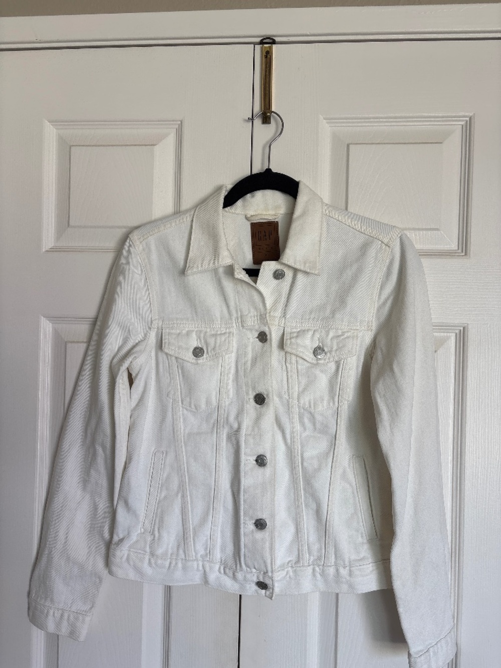 Gap white denim jacket